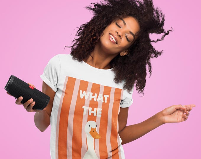 Funny duck t-shirt, gift for animal lovers.