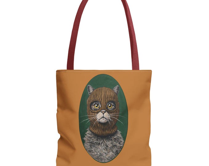 Whimsical Cat Tote Bag: Animal Art, Funny Pet Lover Gift