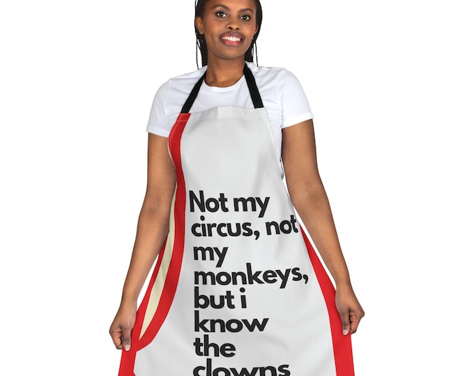 My Monkeys Apron | Funny Quote Kitchen Apron