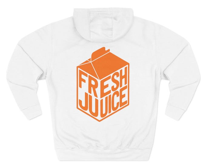 Fresh Juice Fleece Hoodie: Cozy Cotton-Blend Sweatshirt