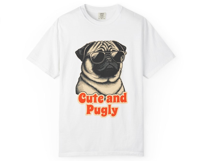 Retro Pug Comfort Colors T-Shirt: Garment-Dyed Unisex Tee