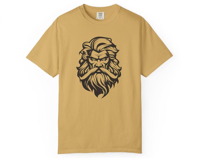 Nordic Art Graphic T-Shirt: Unisex Garment-Dyed Cotton Tee