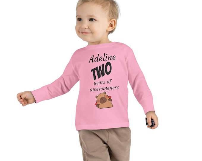 Personalized  Toddler Long Sleeve Tee | Birthday gift
