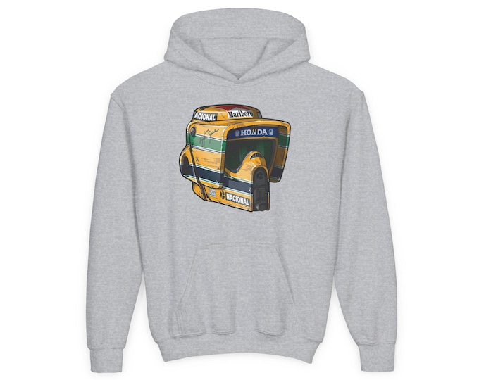Youth Hooded Sweatshirt: Colorful Retro Design, Cotton-Poly Blend