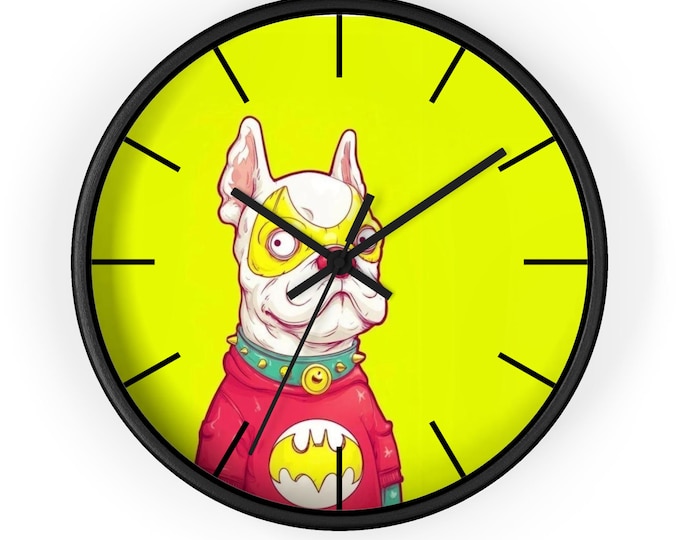 Superhero Dog Wall Clock: Fun Kids Room Decor