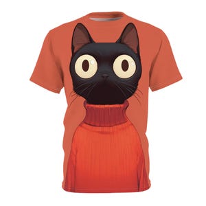 Cat lover,Cat Tee - Cute Cat Graphic Tee, Unisex Casual Shirt, Gift for Cat Lovers, Fun Apparel, Unique AOP Design