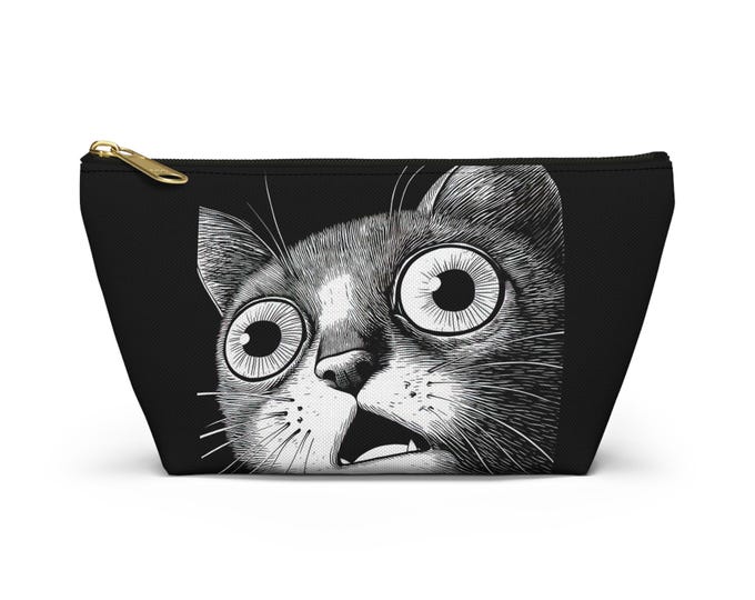 Vibrant Polyester Makeup Pouch: Gold Zipper Cosmetic Bag