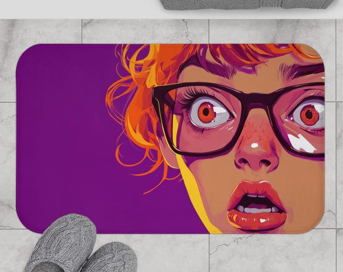 Surprised Face Bath Mat: Whimsical Bathroom Decor