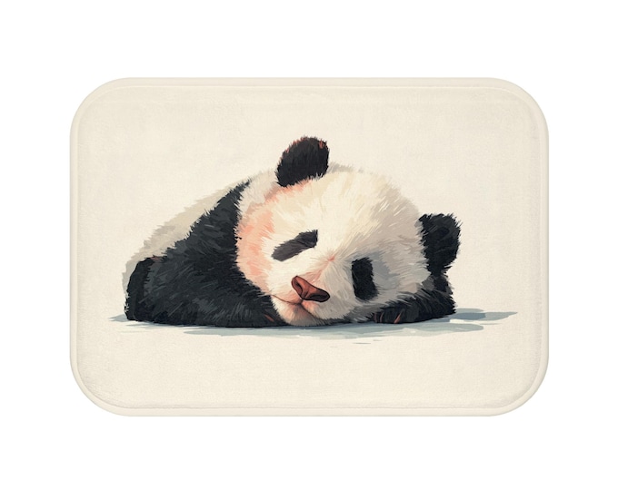 Cozy Panda Bath Mat: Memory Foam, Anti-Slip Bathroom Decor