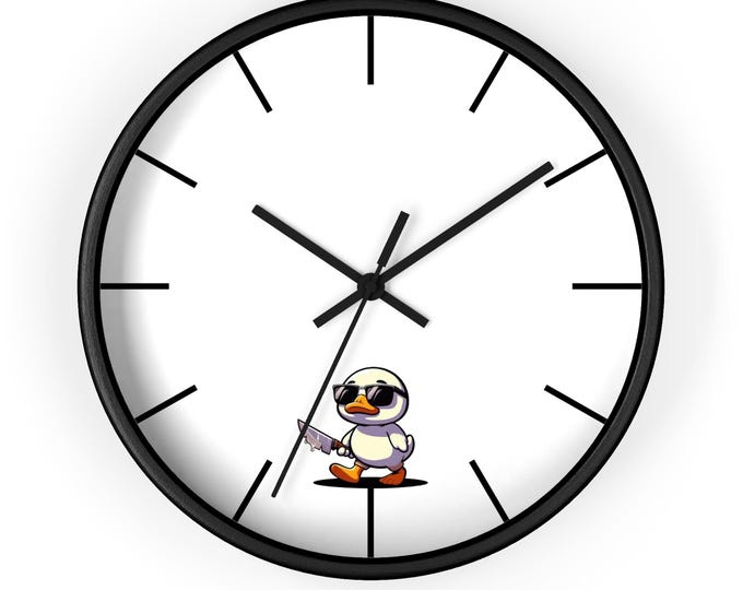 Duck Wall Clock: Quirky Home Decor - Fun Animal Lover Gift