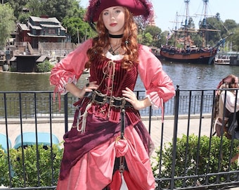 Scalarags Redd Full Costume Disney Three Skirts Petticoat Waist Sash Bodice and Shirt Free Domestic Shipping Payment plan available