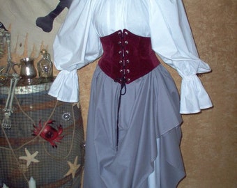 Gray Black Skulls Pirate Wedding Gown Dress Costume. Different | Etsy