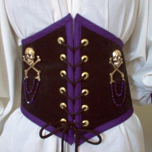 Pirate Waist Cincher And Cuff Set. Can Be Made In Any Size. Free Domestic Priority Mail Shipping. image 8