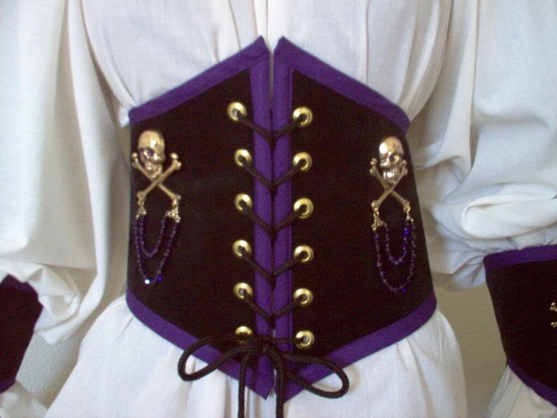 Pirate Waist Cincher And Cuff Set. Can Be Made In Any Size. Free Domestic Priority Mail Shipping. image 8