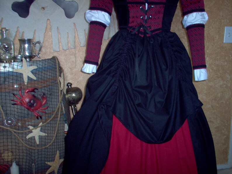 Steampunk or Pirate/Renaissance Skirt Set. Can be made any size. Other Colors Available. Free Domestic Priority Mail Shipping. image 2