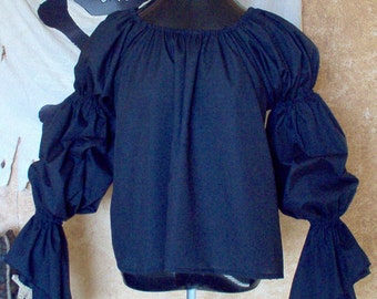 Black Renaissance Chemise. Other Colors Available. Free Domestic Priority Mail Shipping.