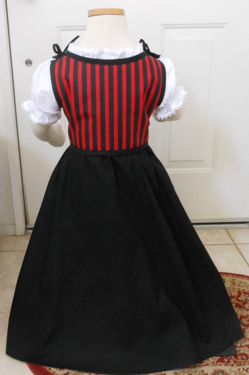 Free Domestic Priority Mail Shipping. Little Girls Pirate Renaissance Costume sizes 3-8 Different Fabrics Available