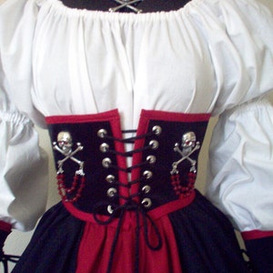 Pirate Waist Cincher And Cuff Set. Can Be Made In Any Size. Free Domestic Priority Mail Shipping. image 1