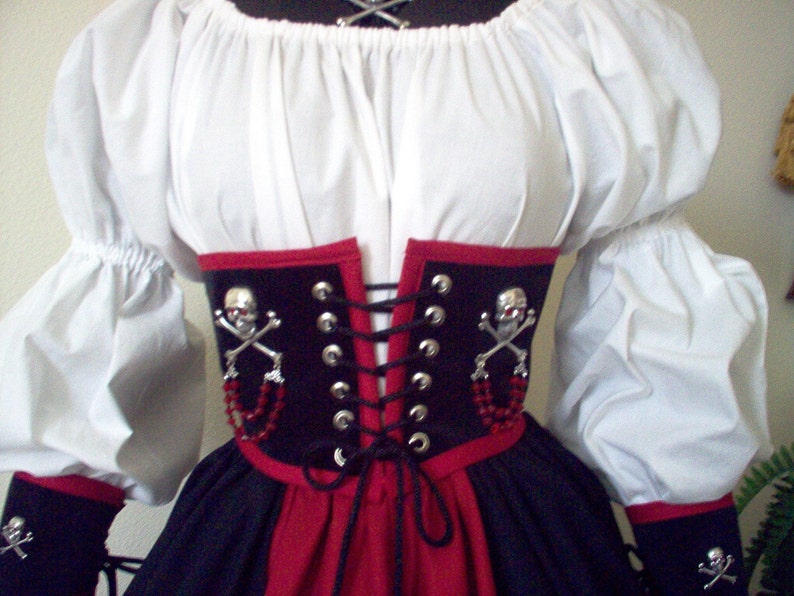 Pirate Waist Cincher And Cuff Set. Can Be Made In Any Size. Free Domestic Priority Mail Shipping. image 1