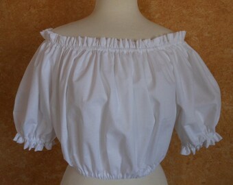 Cropped Short Sleeve Renaissance Chemise. Available In Other Colors. Free Domestic Priority Mail Shipping.