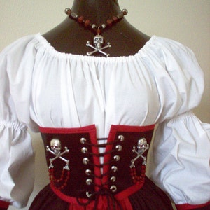Pirate Waist Cincher And Cuff Set. Can Be Made In Any Size. Free Domestic Priority Mail Shipping. image 2