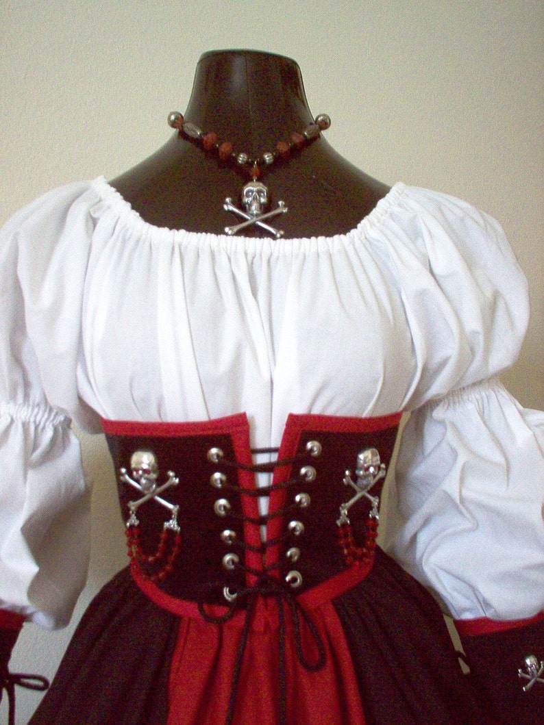 Pirate Waist Cincher And Cuff Set. Can Be Made In Any Size. Free Domestic Priority Mail Shipping. image 2