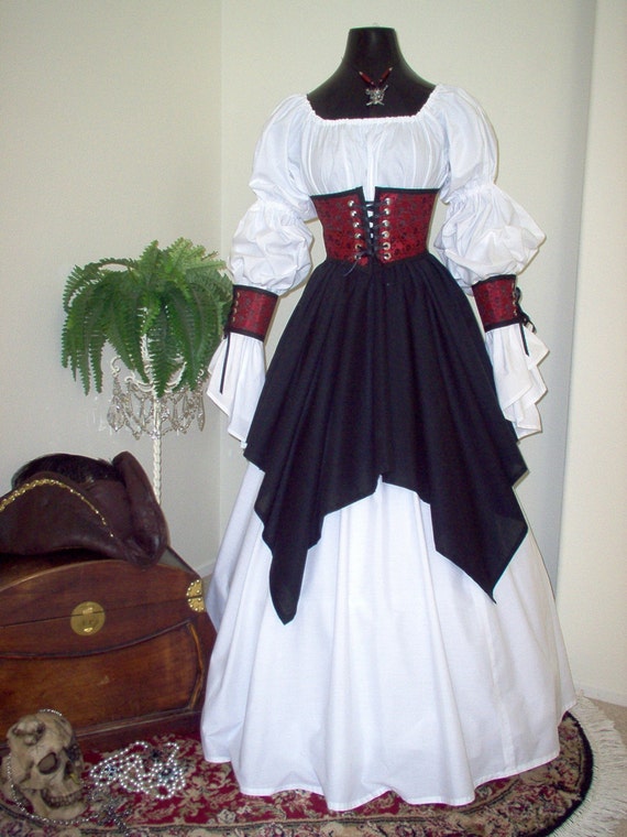 Complete Pirate Renaissance Cincher and Skirt Set Costume. Can - Etsy