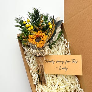 Sincere Apology Gift, Rustic Dried Flower Posy, Heartfelt Sorry Present for Friend or Family, Forgiveness Keepsake, I&#39;m Sorry, Forgive Me
