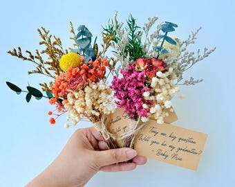 Personalized Godmother Proposal Gift, Will You Be My Godmother, Mini Dried Flower Bouquet, Fairy Godmother Gift, Godparents Keepsake