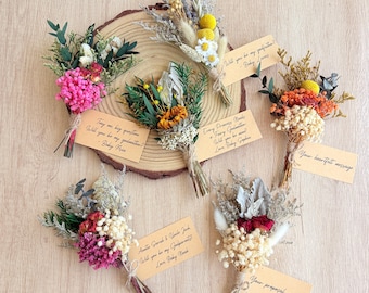 Personalized Godmother Proposal Gift, Will You Be My Godmother, Mini Dried Flower Bouquet, Fairy Godmother Gift, Godparents Keepsake