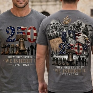 USA 250-jähriges Jubiläum T-Shirt, Semiquincentennial Freedom Design (PNG)