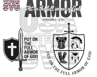 Armor of God SVG, Christian T-Shirt Design (Digital Files)