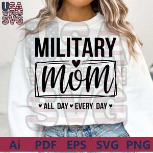 Mamá militar SVG, Fuerza aérea SVG, Marina SVG, Mamá orgullosa del ejército SVG, Ejército de EE. UU. SVG, Patriótico SVG, Veterano SVG, Descarga digital