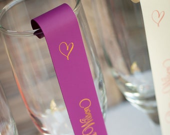 Champagne Place Card Scrolls