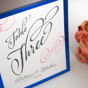 Triple-layered, Personalized, Table Number Signs - Etsy