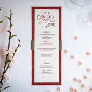Menu Cards with Ribbon