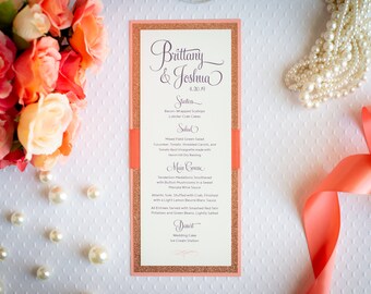 Mini Menu Cards with Ribbon