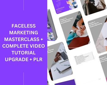 Masterclass de Marketing Sin Rostro: Crecimiento Orgánico, Curso en Video (PLR)