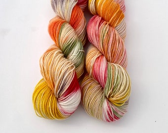 FALLING LEAVES - Loch Briar Knits - Hand-dyed yarn - 80/10/10 merino nylon cashmere fingering weight yarn with high twist