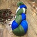 FOREST & SKY, Hand Dyed yarn 75/25 superwash merino wool nylon fingering sock yarn, blue, green, variegated, white