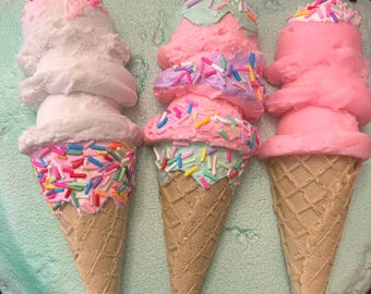 Faux Ice Cream Cone Decor – Handmade & Super Realistic!