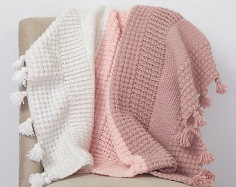 Ombre Textured Blanket Crochet Pattern | Textured Blanket Crochet Pattern | Crochet Blanket Pattern | Blanket Pattern | PDF Pattern