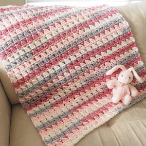 Easy Baby Blanket Crochet Pattern | Baby Afghan Crochet Pattern | Nursery Decor | Cute Crochet Blanket | PDF Pattern