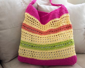 Easy Crochet Bag Pattern | Crochet Tote Pattern | Everyday Bag Pattern | Market Tote Crochet Everyday Bag | Beach Tote Pattern | PDF Pattern