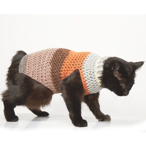 Small Pet Stripy Sweater Crochet Pattern Crochet Pet Sweater Crochet Sweater Pattern Small Pet Sweater Pattern PDF Pattern image 2