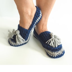 Tassel Slip on Slippers Crochet Pattern  |  Crochet Slip on Slippers  | DIY Slippers Crochet Pattern | Slippers Pattern | PDF Pattern