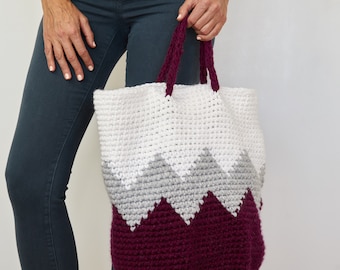 Modello cestino geometrico all'uncinetto / Modello borsa all'uncinetto / Carrello geometrico all'uncinetto / Borsa modello uncinetto / Modello cestino PDF / PDF