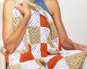 Granny Square Picnic Blanket Crochet Pattern | Picnic Blanket Crochet Pattern | Crochet Blanket Pattern | Blanket Pattern | PDF Pattern