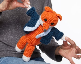 Mr Fox Toy Crochet Pattern | Crochet Toy Pattern  |  Crochet Stuffed Animal  | Crochet Male Fox Toy | Stuffed Animal Crochet Pattern