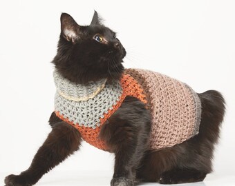 Small Pet Stripy Sweater Crochet Pattern | Crochet Pet Sweater | Crochet Sweater Pattern | Small Pet Sweater Pattern | PDF Pattern